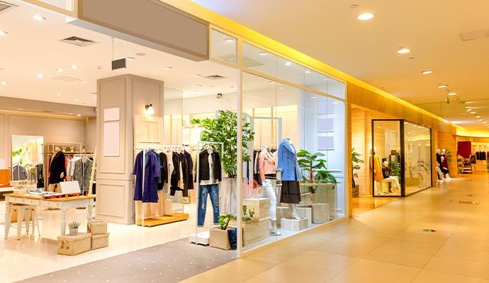 Painted retail store