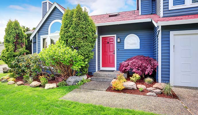 nicely painted house