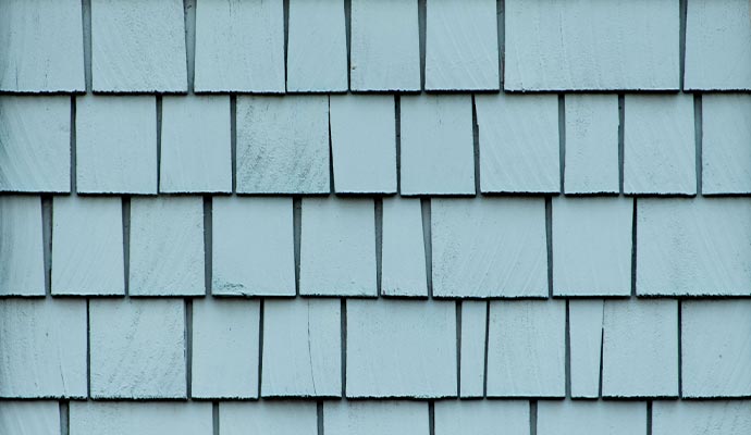 Painted cedar shingles