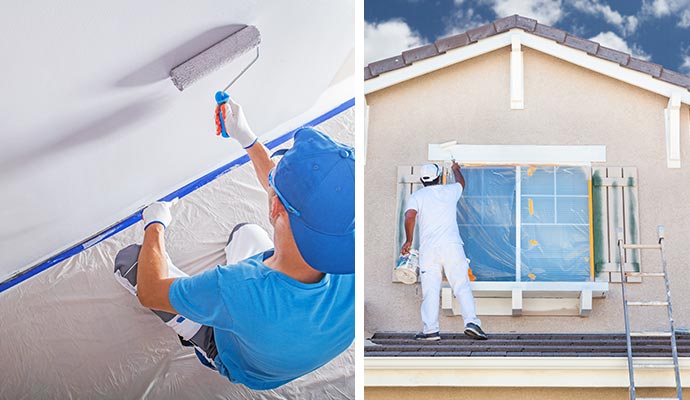 Interior Vs exterior painting