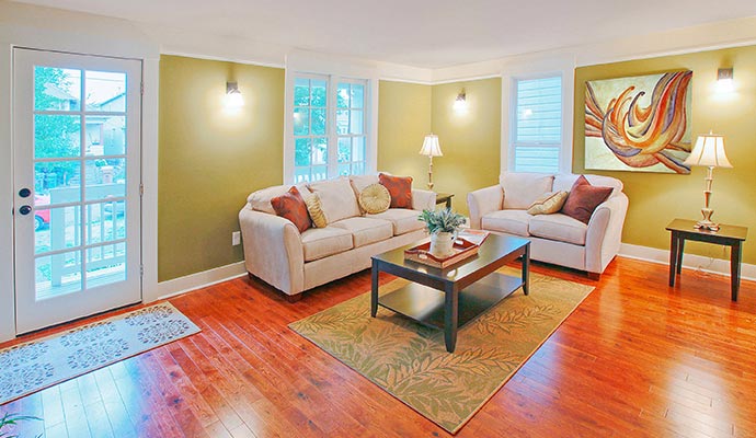 Newly painted living room