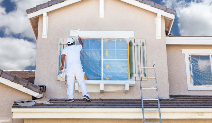 Professional painting house exterior